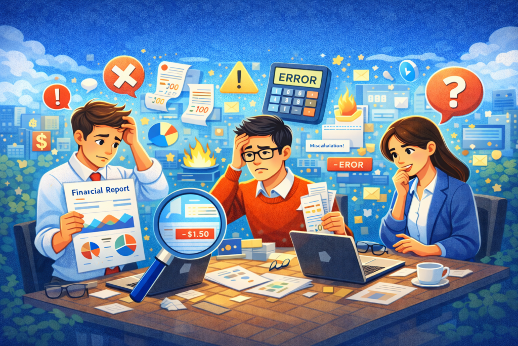 Kesalahan yang Sering Terjadi dalam Penyusunan Laporan Keuangan