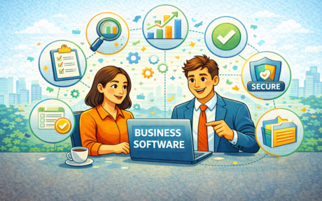 Kolaborasi profesional dengan perangkat lunak bisnis