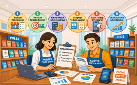 Langkah Menyusun Skala Bisnis untuk Konter Pulsa dan PPOB