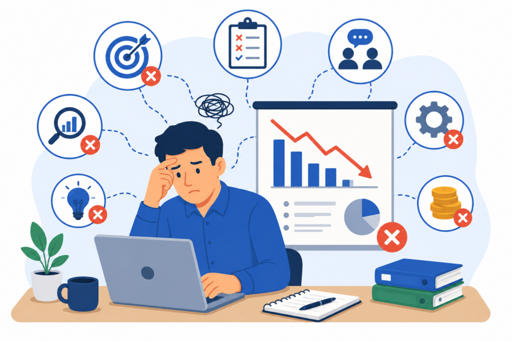 Penyebab Perencanaan Bisnis Tidak Berjalan Efektif